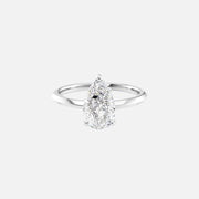 The Razor Pear Solitaire Moissanite Ring - KNT - Engagement Rings, Wedding Bands & Fine Jewelry