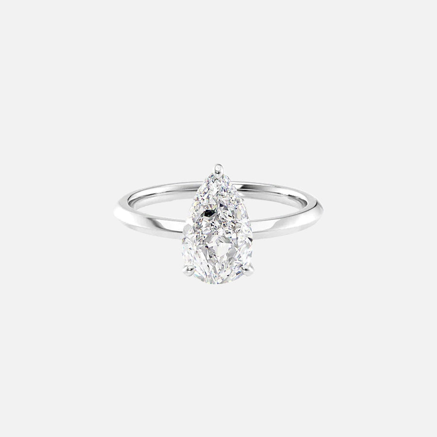 The Razor Pear Solitaire Moissanite Ring - KNT - Engagement Rings, Wedding Bands & Fine Jewelry