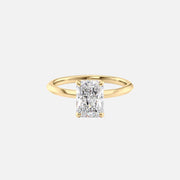 The Razor Radiant Solitaire Moissanite Ring - KNT - Engagement Rings, Wedding Bands & Fine Jewelry