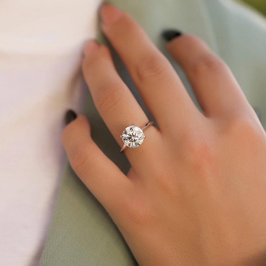 The Razor Round Solitaire Moissanite Ring - KNT - Engagement Rings, Wedding Bands & Fine Jewelry