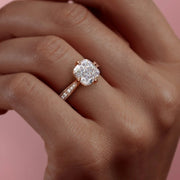 The Rebecca Cushion Lab Diamond Ring 14k Rose Gold 005 Final