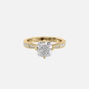 The Rebecca Cushion Lab Diamond Ring 14k Yellow Gold 001