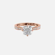  The Rebecca Cushion Lab Diamond Ring 18k Rose Gold 001