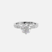  The Rebecca Cushion Lab Diamond Ring 18k White Gold 001