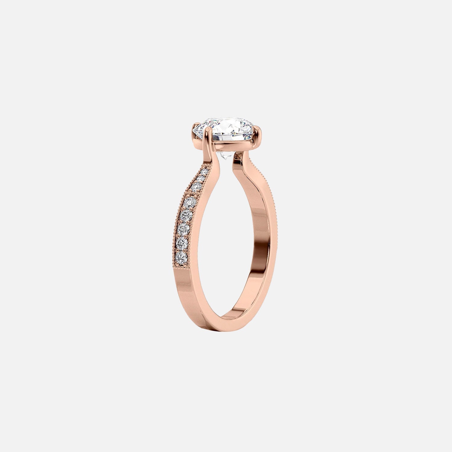  The Rebecca Pear Lab Diamond Ring 14k Rose Gold 002