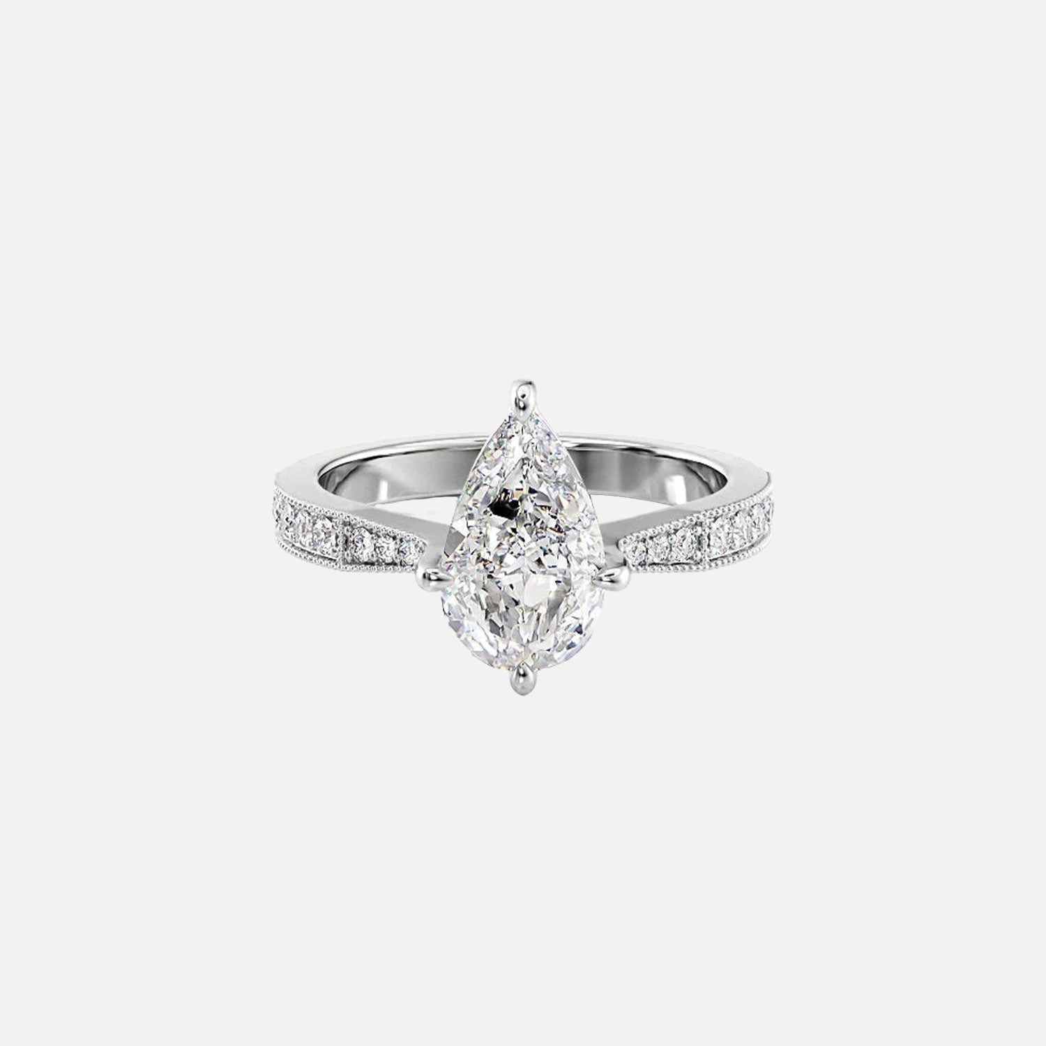  The Rebecca Pear Lab Diamond Ring 14k White Gold 001