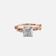  The Robin Cushion Moissanite Ring 14k Rose Gold 001