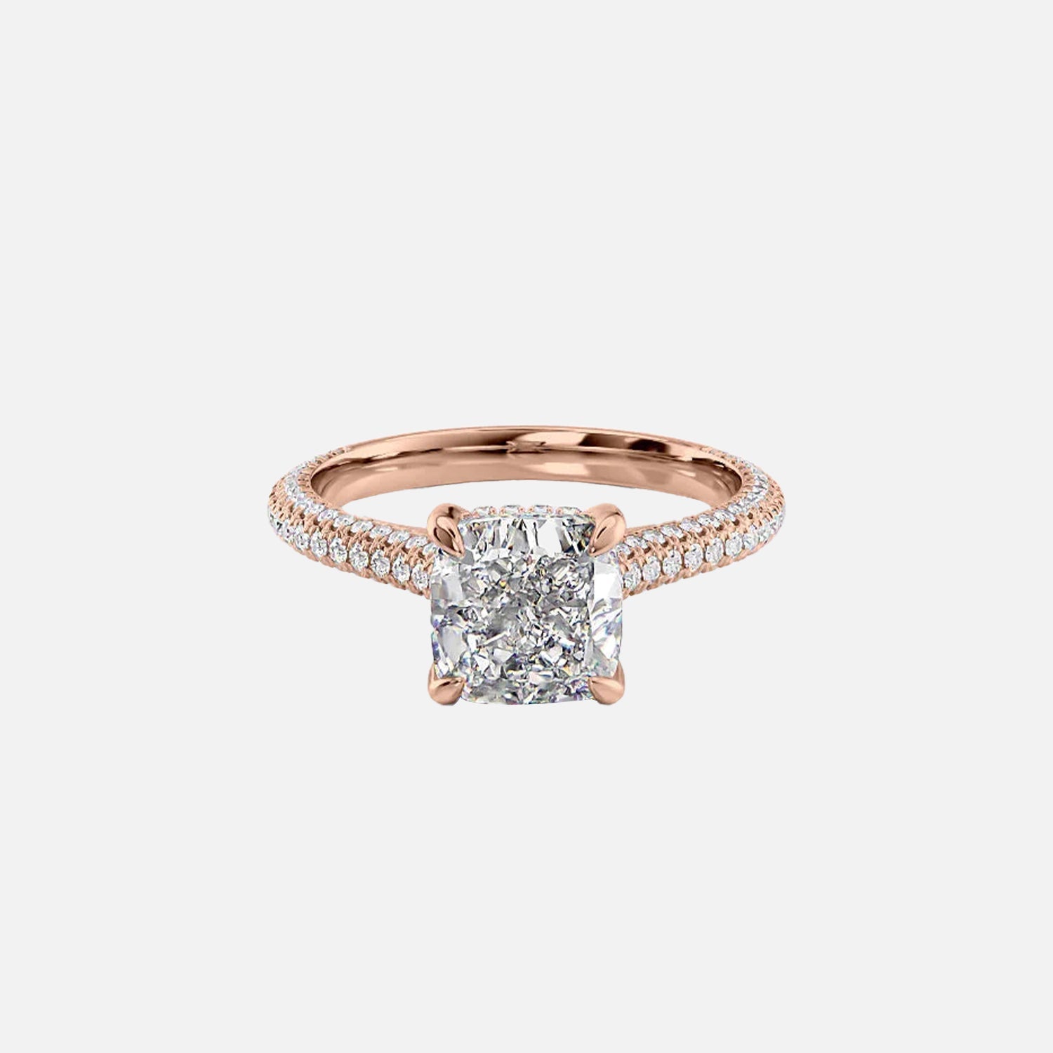 The Rosie Cushion Pave Moissanite Ring - KNT - Engagement Rings, Wedding Bands & Fine Jewelry