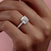 The Rosie Cushion Pave Moissanite Ring - KNT - Engagement Rings, Wedding Bands & Fine Jewelry