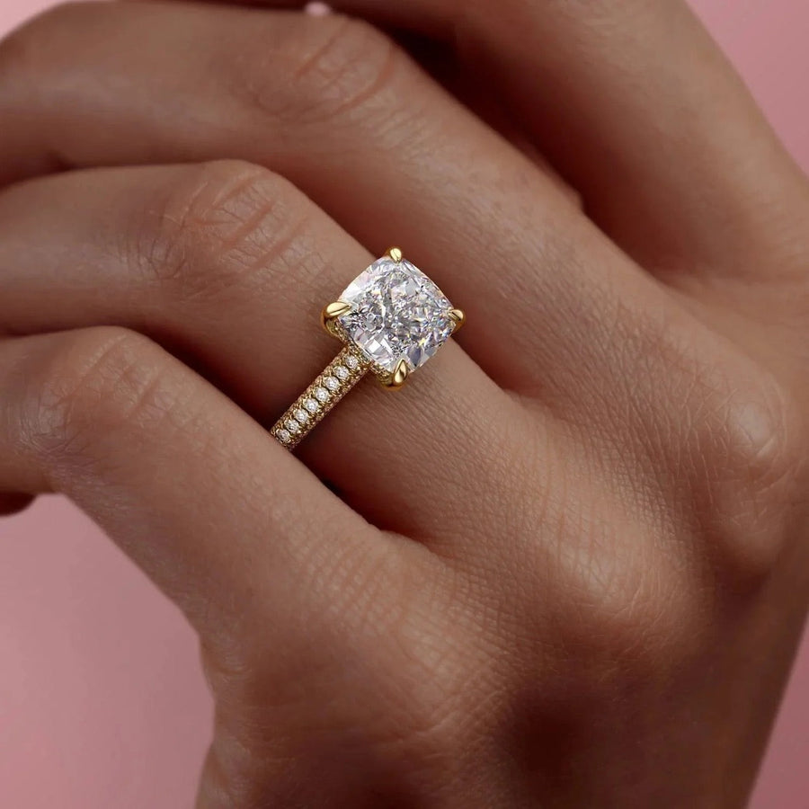 The Rosie Cushion Pave Moissanite Ring - KNT - Engagement Rings, Wedding Bands & Fine Jewelry