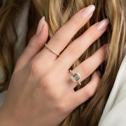  The Round Khloe Emerald Moissanite Ring 14k Yellow Gold 003 Final