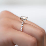  The Round Khloe Emerald Moissanite Ring 18k Rose Gold 003