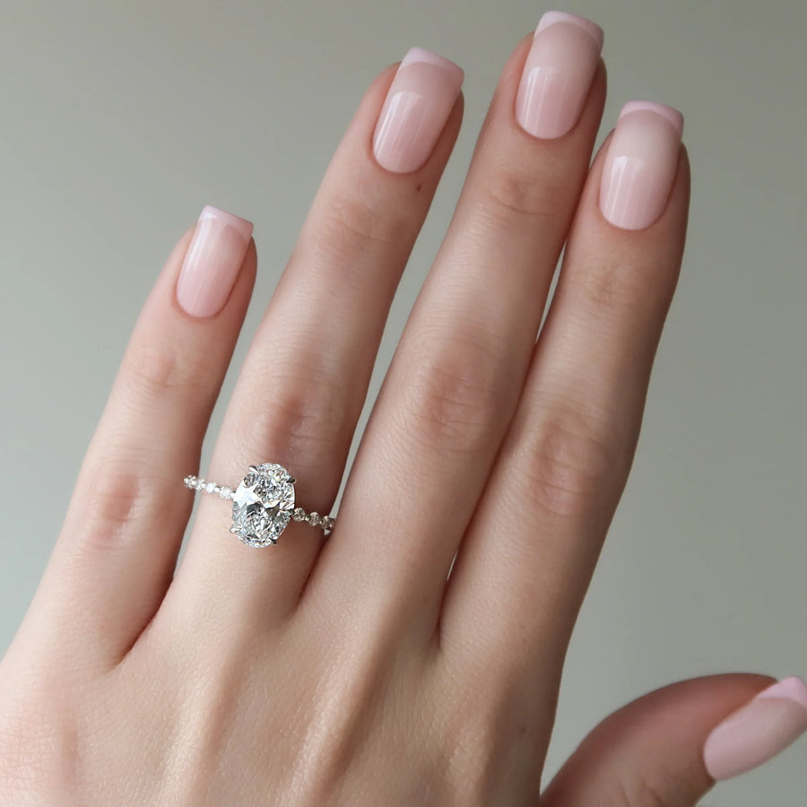  The Round Khloe Oval Lab Diamond Ring 14k White Gold 004 Final