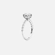  The Round Khloe Oval Lab Diamond Ring 18k White Gold 002