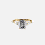 The Round Kristen Emerald Lab Diamond Ring 14k Yellow Gold 001