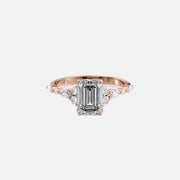  The Round Kristen Emerald Lab Diamond Ring 18k Rose Gold 001