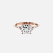  The Round Kristen Princess Moissanite Ring 18k Rose Gold 001