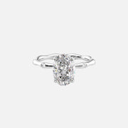  The Sabrina Oval Side Stone Moissanite Ring -2070