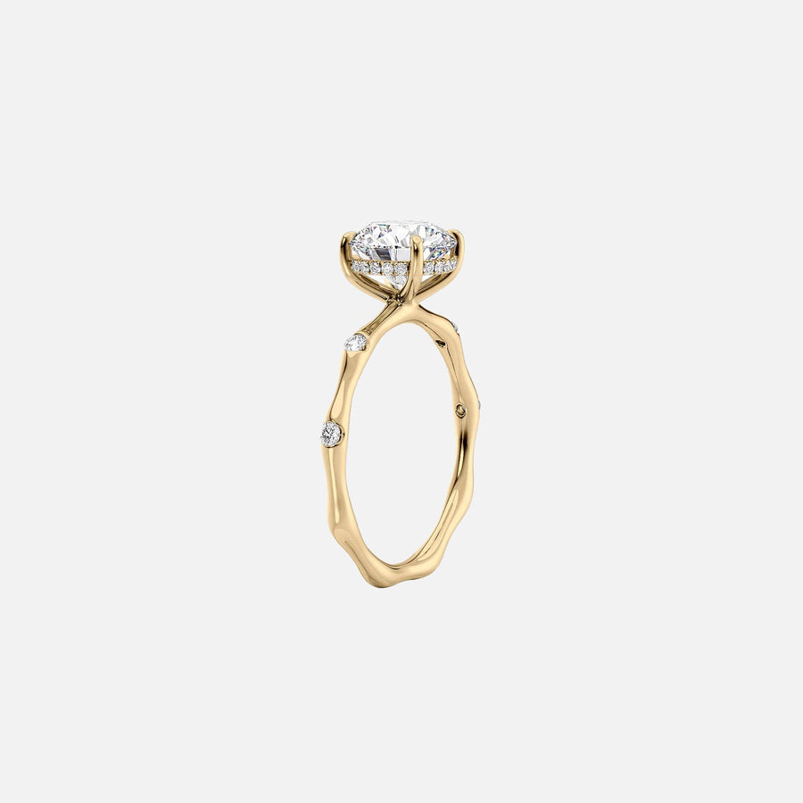  The Sabrina Oval Side Stone Moissanite Ring -2067