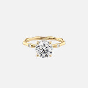 The Sabrina Round Side Stone Moissanite Ring -4643