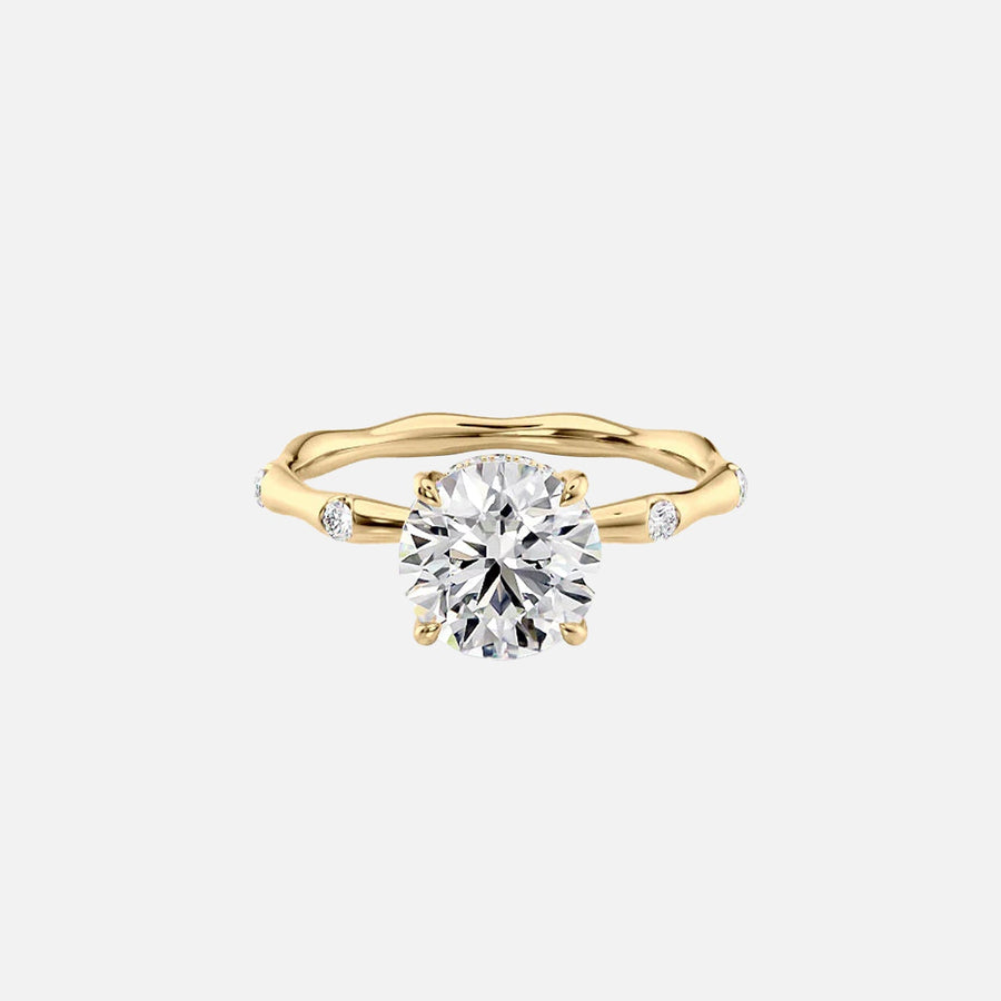 The Sabrina Round Side Stone Moissanite Ring -4643