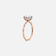  The Sabrina Round Side Stone Moissanite Ring -4664