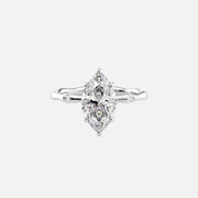  The Samantha Marquise Moissanite Ring 14k White Gold 001