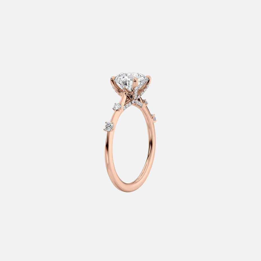  The Samantha Pear Moissanite Ring 14k Rose Gold 002