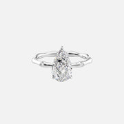  The Samantha Pear Moissanite Ring 14k White Gold 001