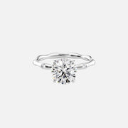  The Samantha Round Lab Diamond Ring 14k White Gold 001