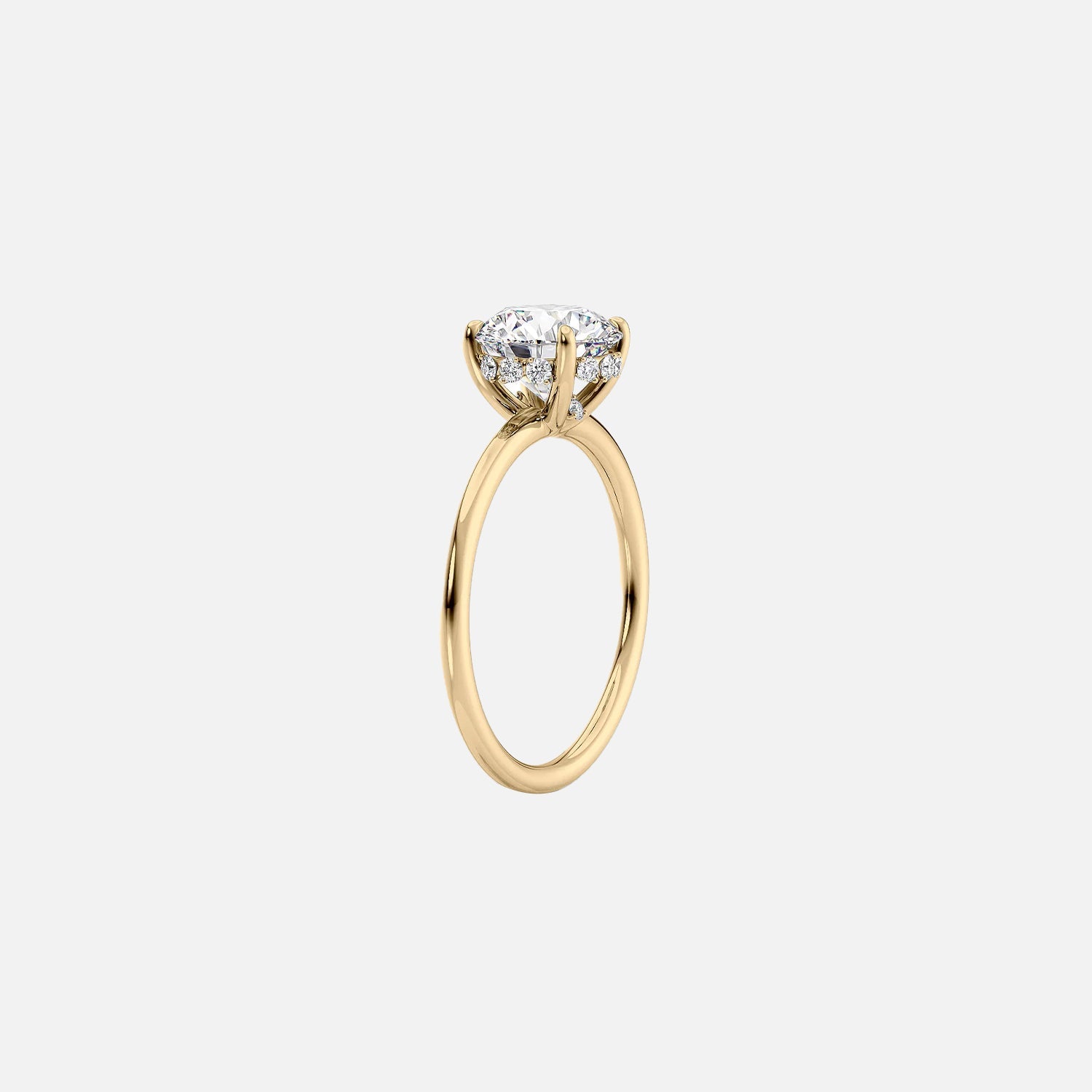  The Sandra Emerald Moissanite Ring 14k Yellow Gold 002