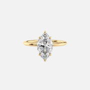  The Sandra Marquise Moissanite Ring 18k Yellow Gold 001