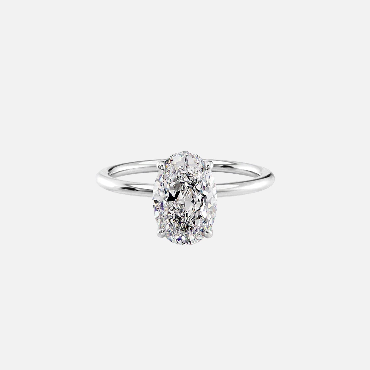  The Sandra Oval Lab Diamond Ring 14k White Gold 001