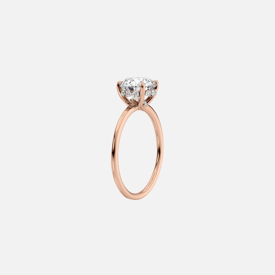 The Sandra Pear Moissanite Ring 18k Rose Gold 002