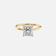The Sandra Princess Moissanite Ring 14k Yellow Gold 001