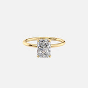 The Sandra Radiant Moissanite Ring 14k Yellow Gold 001