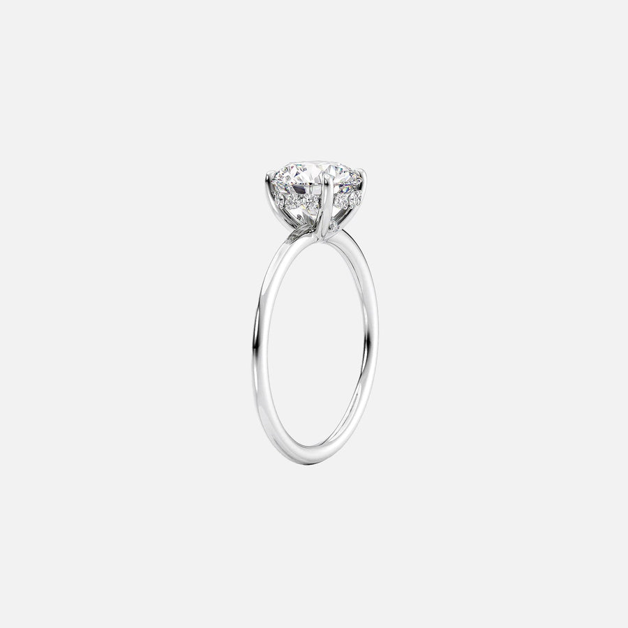  The Sandra Round Lab Diamond Ring 18k White Gold 002