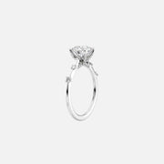 The Sasha Pear Side Stone Moissanite Ring - KNT - Engagement Rings, Wedding Bands & Fine Jewelry