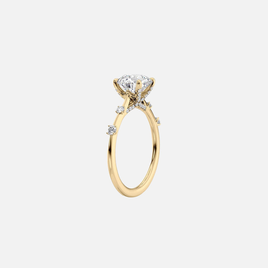 The Sasha Princess Side Stone Moissanite Ring - KNT - Engagement Rings, Wedding Bands & Fine Jewelry