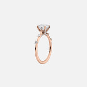 The Sasha Princess Side Stone Moissanite Ring - KNT - Engagement Rings, Wedding Bands & Fine Jewelry