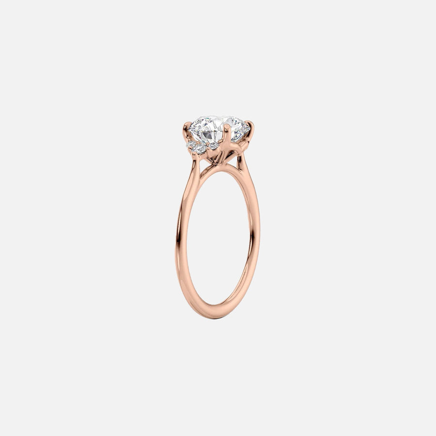  The Scarlett Emerald Lab Diamond Ring 18k Rose Gold 002