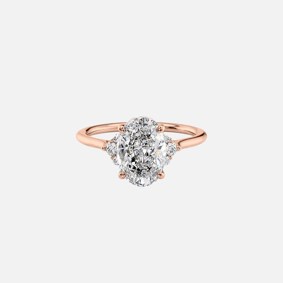 The Scarlett Oval Lab Diamond Ring 14k Rose Gold 001