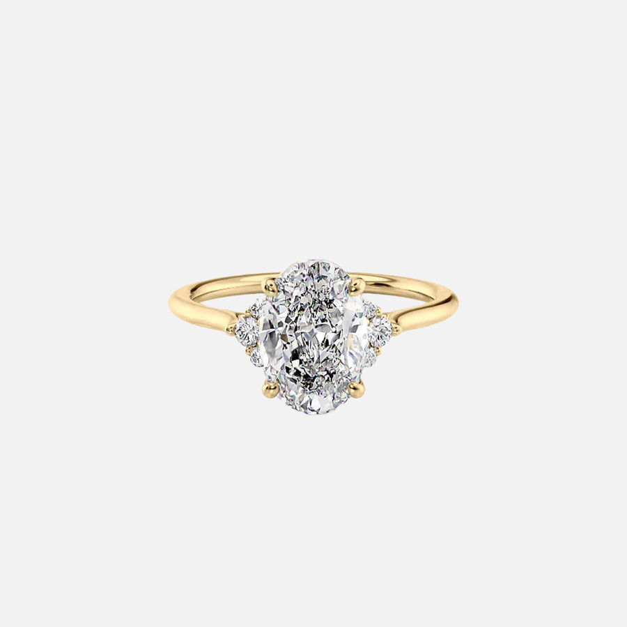  The Scarlett Oval Lab Diamond Ring 18k Yellow Gold 001