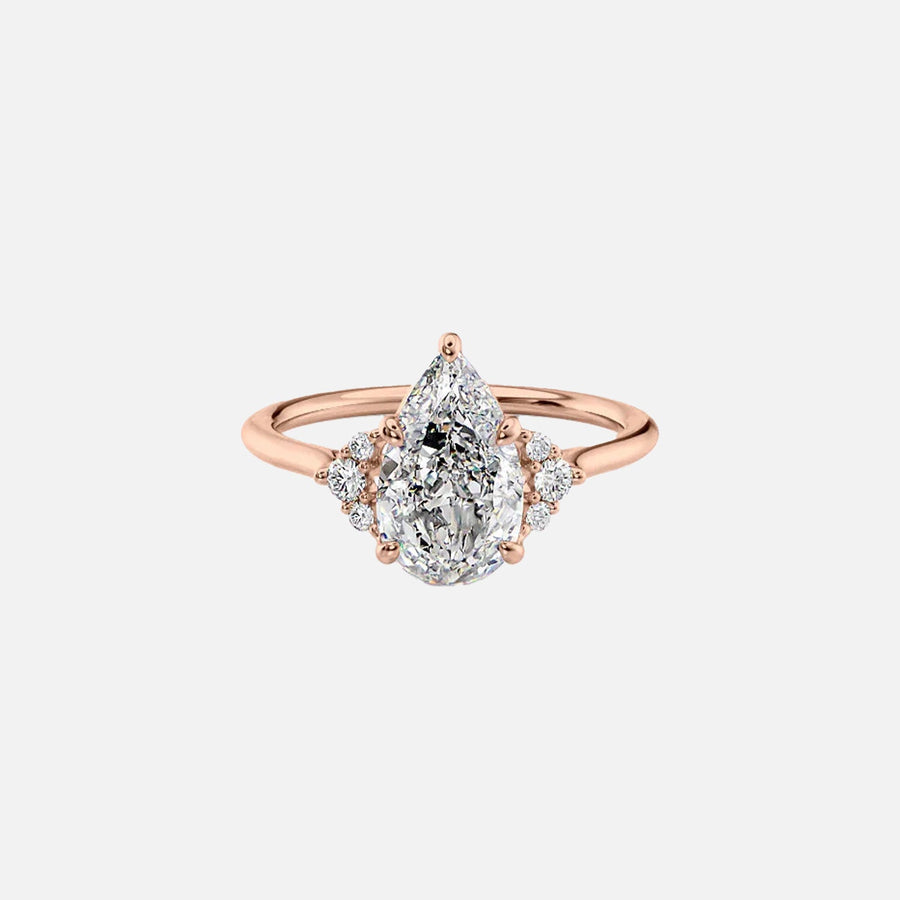  The Scarlett Pear Lab Diamond Ring 14k Rose Gold 001