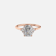  The Scarlett Radiant Lab Diamond Ring 18k Rose Gold 001