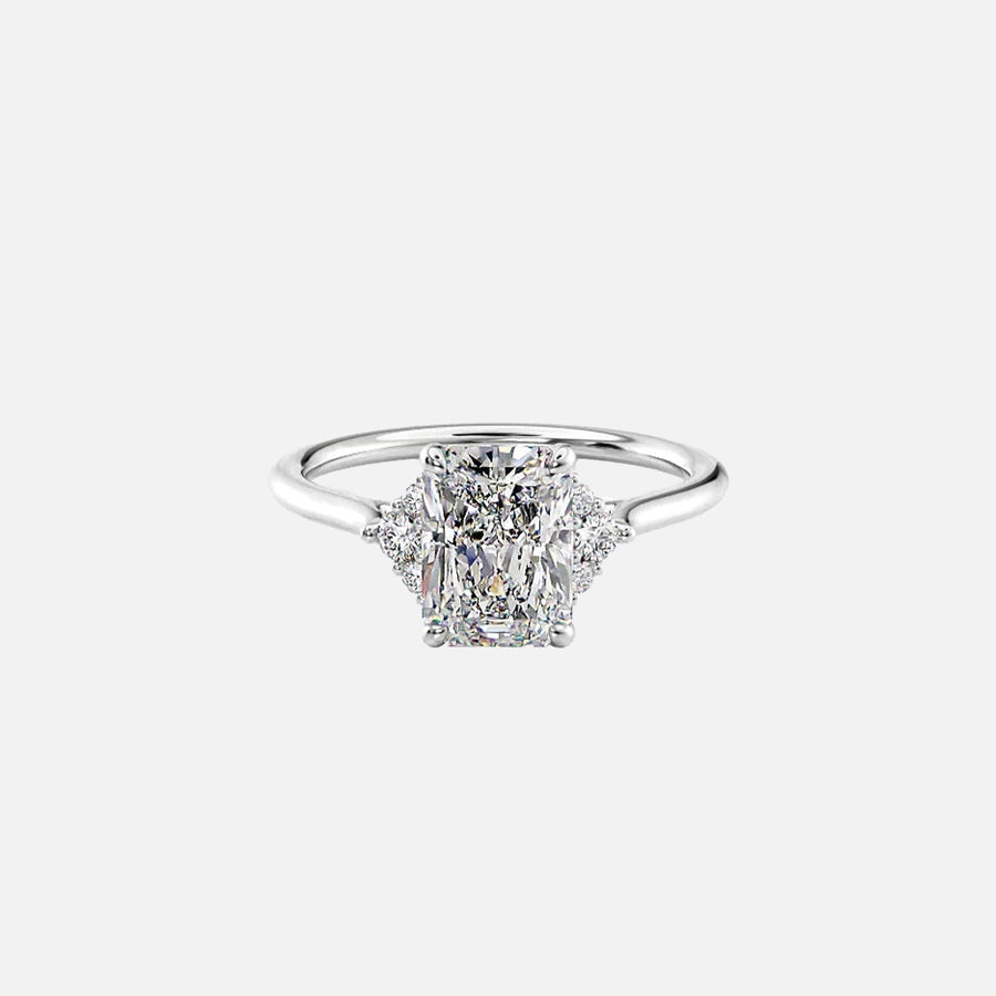  The Scarlett Radiant Lab Diamond Ring 18k White Gold 001