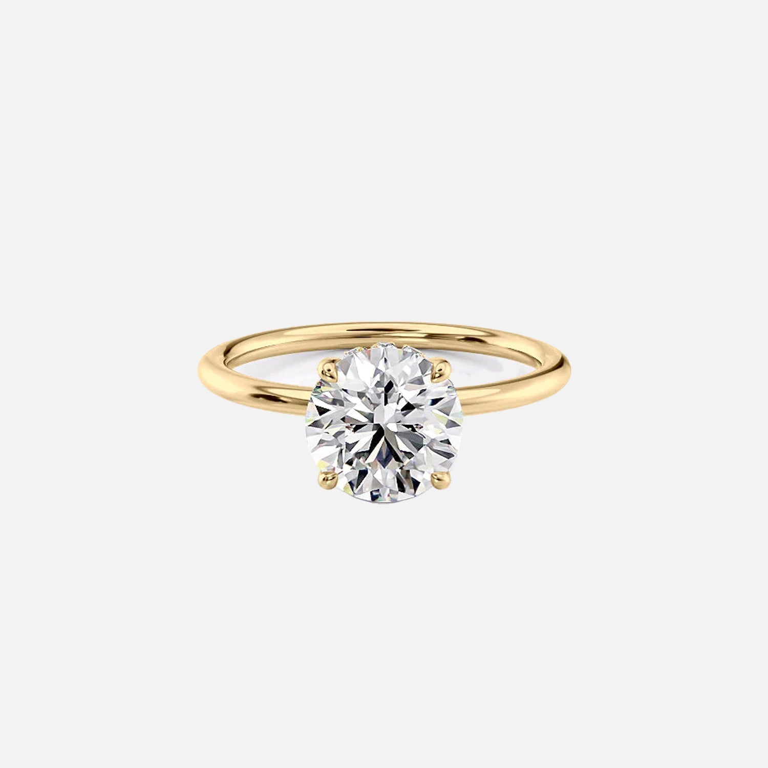 The Selena Round Solitaire Moissanite Ring - KNT - Engagement Rings, Wedding Bands & Fine Jewelry