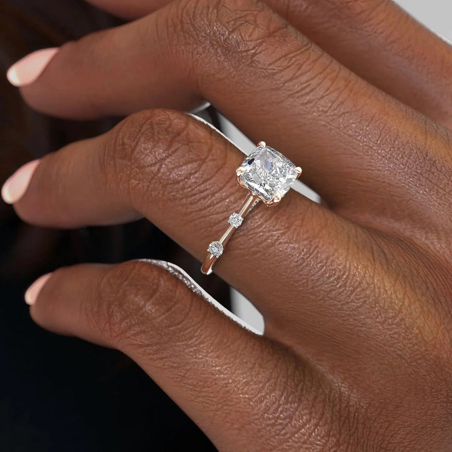  The Serena Cushion Moissanite Ring 14k Rose Gold 004 Final