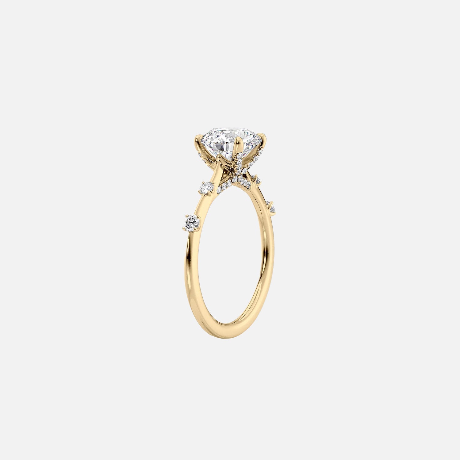  The Serena Marquise Moissanite Ring 14k Yellow Gold 002