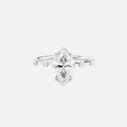  The Serena Marquise Moissanite Ring 18k White Gold 001